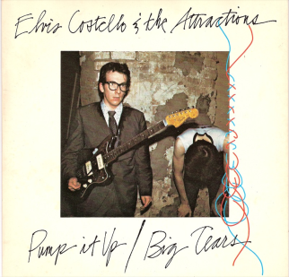 Elvis Costello & The Attractions - "Pump It Up" UK 7" single cover.
