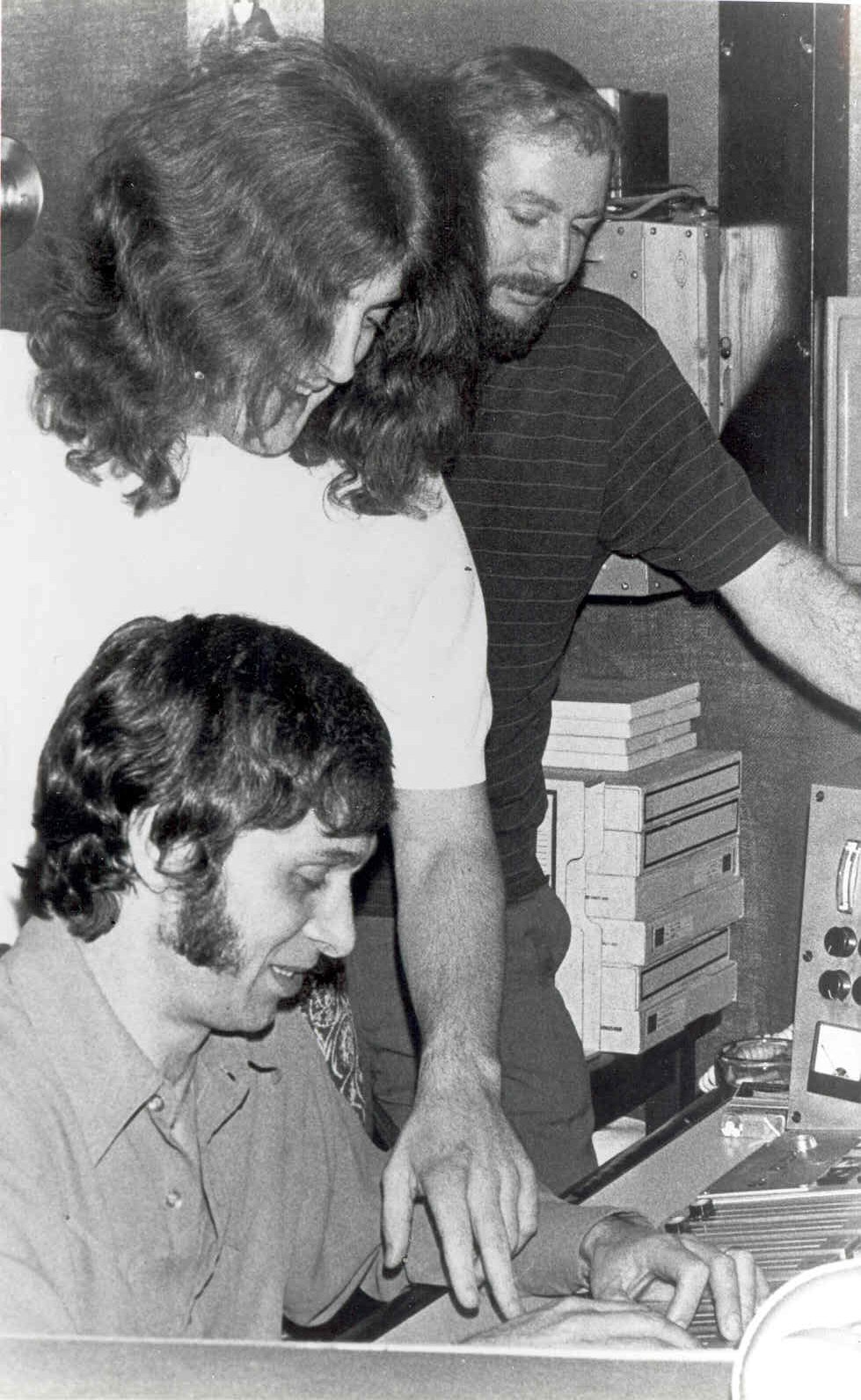 Tommy James with Allegro engineer Bruce Staple (seated), a few years later. Photo: Courtesy of Tommy James.