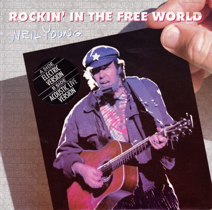 neil young rockin in the free world single cover