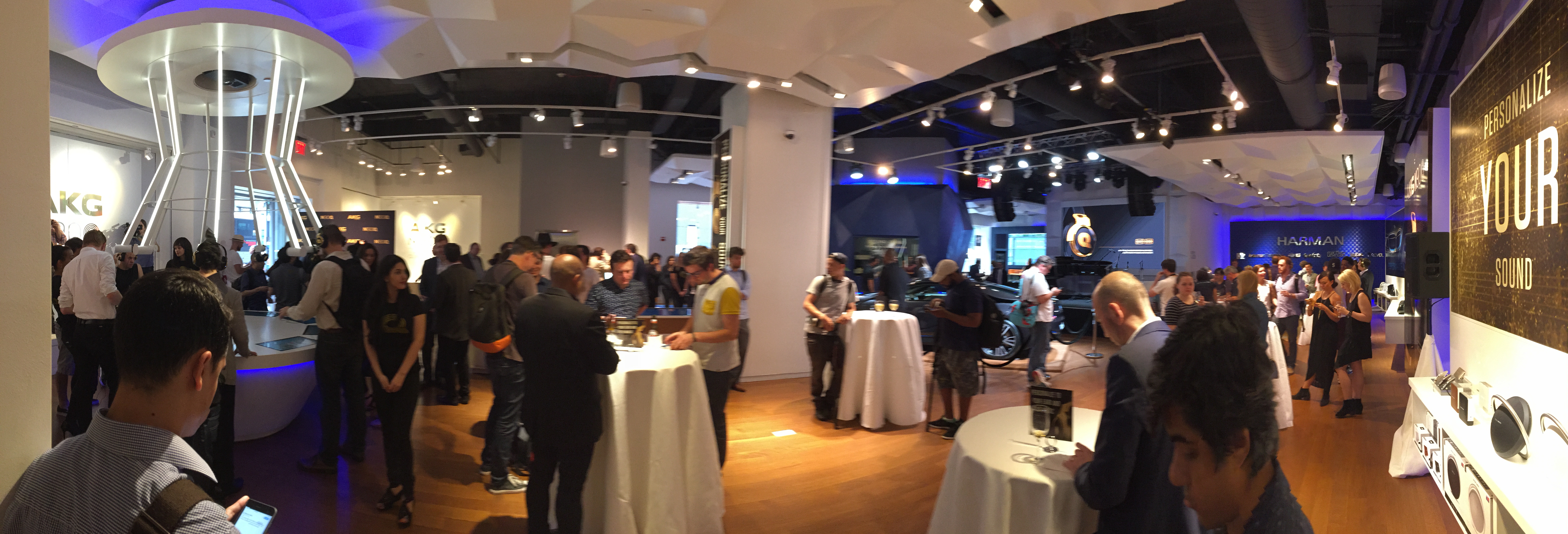 The launch, held inside Harman's Madison Avenue flagship store.