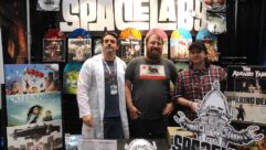 The Spacelab9 team at New York Comic Con 2015 (l-r): Dave Amcher, label manager; Michael Andriani, publicist/marketing manager; and Jarrod Kolnos, graphic designer.