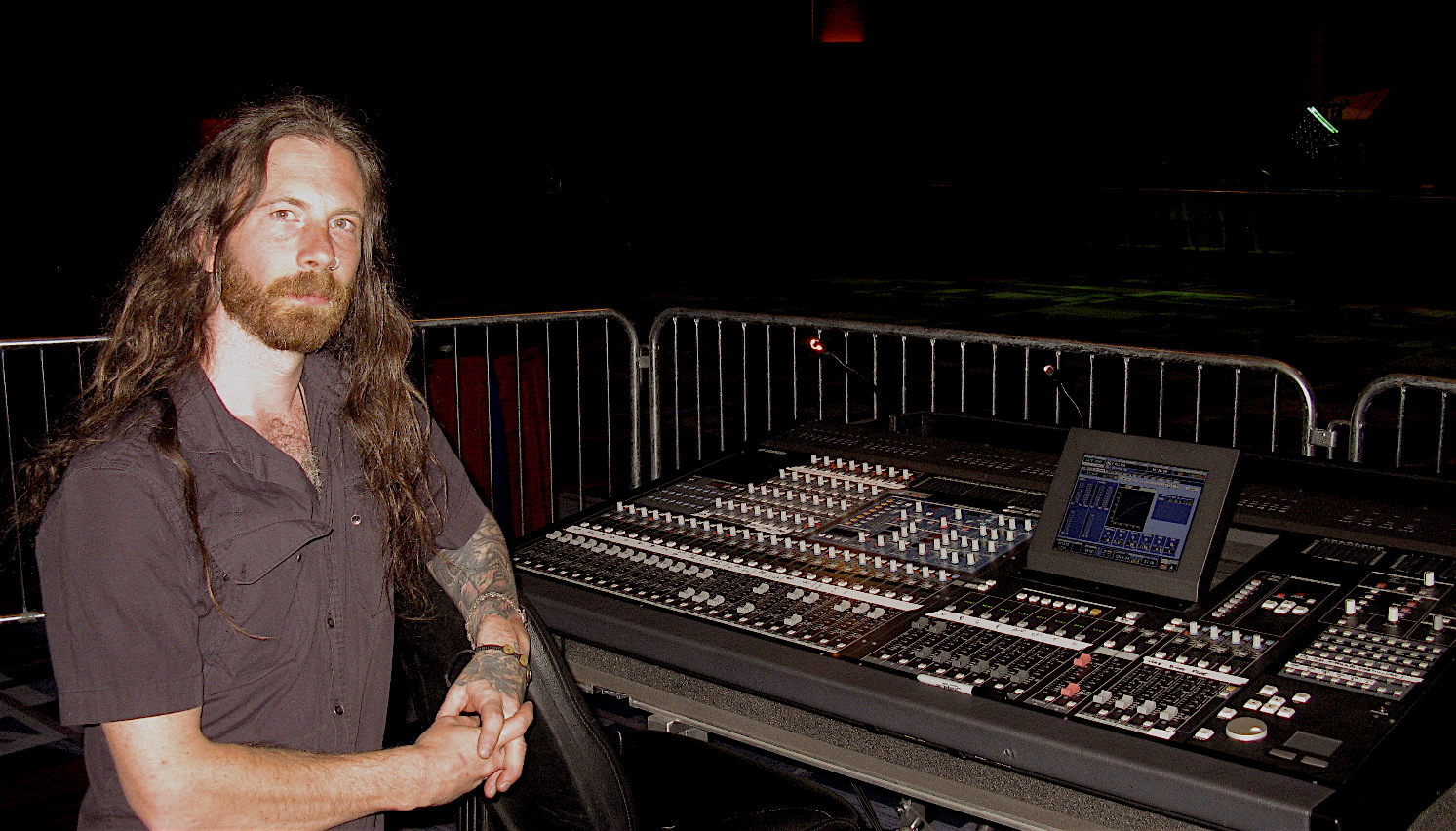 Joe Iwan, FOH engineer for Lacuna Coil.