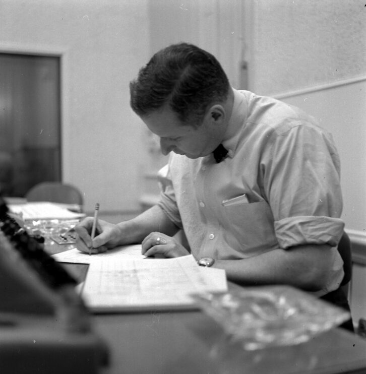 Bob Fine, original re-recording mixer for the TV broadcast of the Beatles at Shea. PHOTO: Courtesy of Tom Fine.