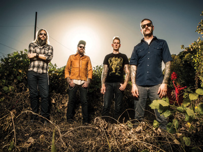 From left, Mastodon members Troy Sanders, Brent Hinds, Brann Dailor and Bill Kellihe