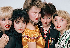 Some of The Go-Go’s look a little the worse for wear in this 1981 publicity photo. From left: Charlotte Caffey, Jane Wiedlin, Belinda Carlisle, Kathy Valentine and Gina Schock.