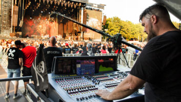 Eric Rogers stepped in to mix FOH for Godsmack throughout most of 2019, looking after 96 channels on a Midas Pro X desk nightly.