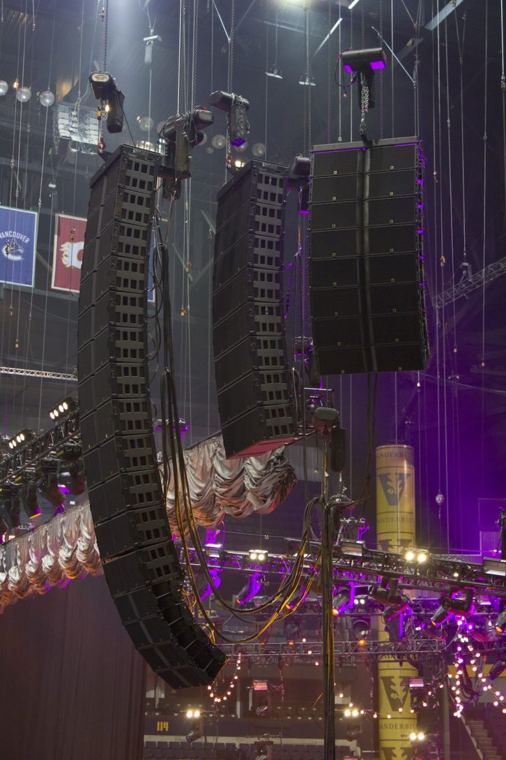  Thunder Audio’s new L-Acoustics K1 line array system is touring the world with Slipknot, seen here at the Bridgestone Arena in Nashville, TN.