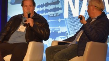 At NAMM 2020, Ken Caillat (left) talked about recording Fleetwood Mac’s Tusk with journalist Bobby Owsinski, and also discussed his new book recalling the era, Get Tusked.