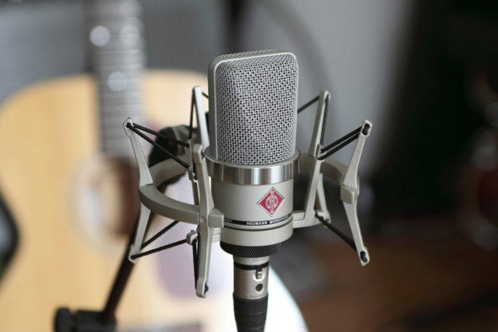 Neumann TLM 102 voiceover microphone