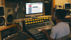Independent hip-hop and R&B producer Paul "Willie Green" Womack at the controls.