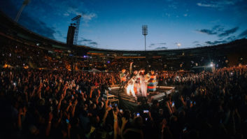 New Zealand band Six60 played to 50,000 people at the country's Eden Park stadium in April.