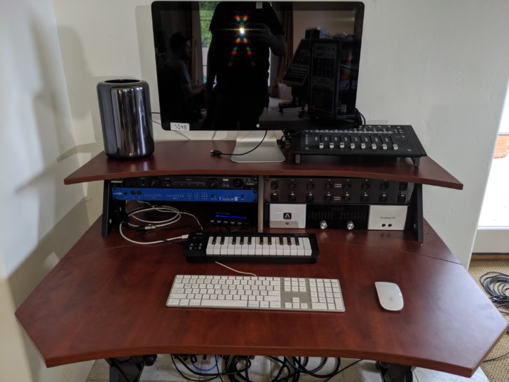 Co-producer Greg Kurstin’s Apple Logic production setup at the Encino house. Photo: Alex Pasco.