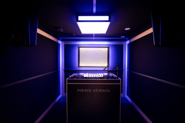 Pirate's DJ studios include CDJ-2000NXS2 multi players, DJM-900NXS2 4-channel mixers, XPRS Series speakers and subwoofers and HDJ-X5 over-ear headphones.
