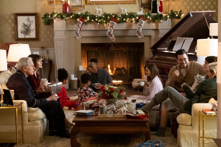 The holiday scene inside the living room of Harper’s conservative family.