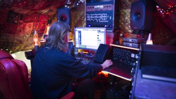 British engineer and producer Dave Eringa in his Electric Daveyland studio