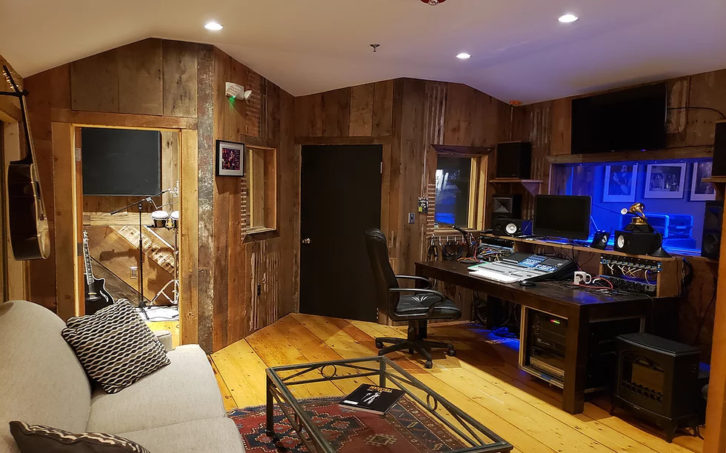 The Music Room has a recording studio located behind the stage.