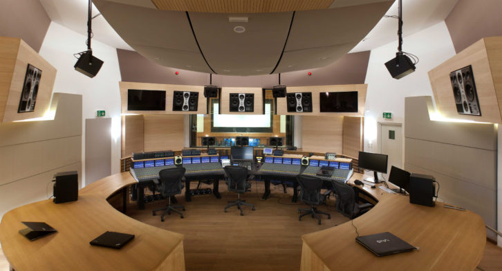 a 96-channel SSL Duality δelta Pro Station console at Synchron Stage Vienna in Austria