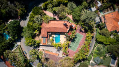 An above shot of the circular plot in the Hollywood Hills. Photo: Realtor.com/Compass