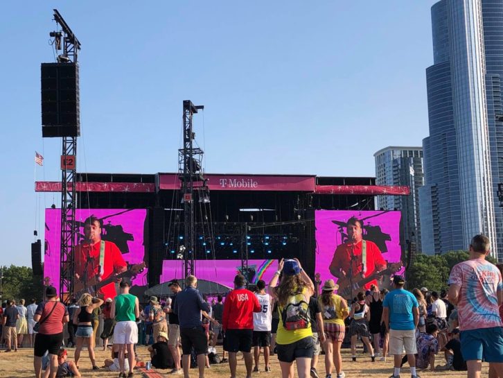 We enjoyed Modest Mouse on the main stage. Note the first set of L-Acoustics delays in the foreground. 