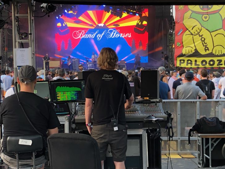 FOH for Band of Horses on the Lake Shore stage, 20 minutes before Foo Fighters took the stage to close Lollapalooza. Thank you LD Systems, L-Acoustics, DiGiCo, American Mobile and Springboard Productions for an awesome audio re-entry to festival sound!!!