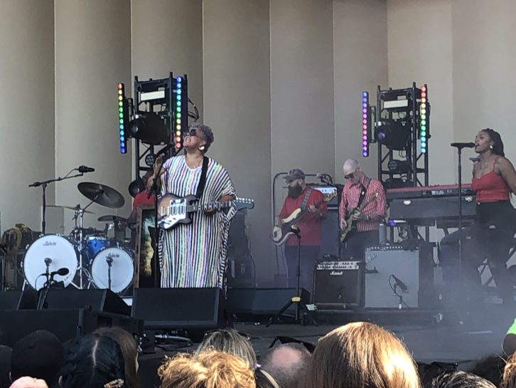 Brittany Howard rocked out on guitar at the Tito’s Stage. That Gospel Blues Rock made ofr a stunning festival show with a positive message. What a performer!