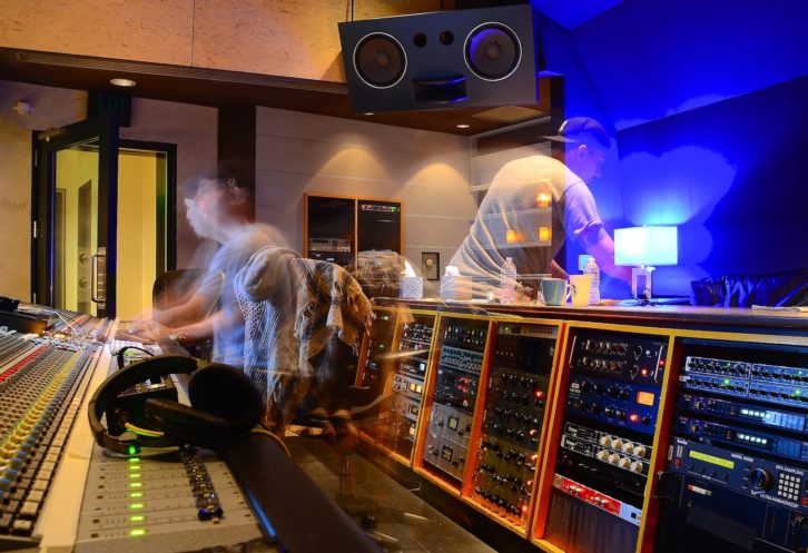  Josh Gudwin at the console in Henson Studios, moving at blinding speed as is his primary mode when working with Bieber.