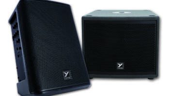 Yorkville Sound's new EXM Mobile8 (left) and EXM Mobile Sub.