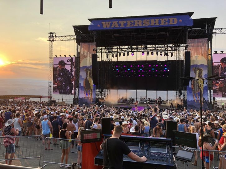 Carlson Audio Systems provided d&b audiotechnik arrays for the Watershed Festival at The Gorge. Photo: Jesse Turner