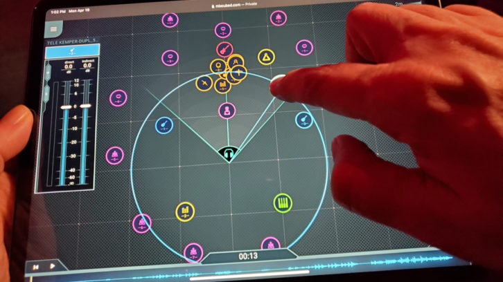 Positioning audio for binaural playback in Immersion Networks mix3.