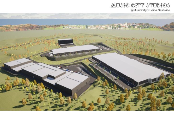 An artist rendering of Music City Studios, due to break ground in late 2021.