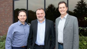 Finalizing the deal were (L to R) Jon Tatooles, James Gordon and Matt Anderson.