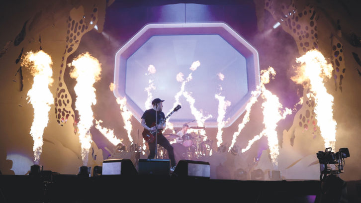 Patrick Stump of Fall Out Boy performs during The Hella Mega Tour at Dodger Stadium on September 03, 2021 in Los Angeles, California. (Photo by Kevin Winter/Getty Images)