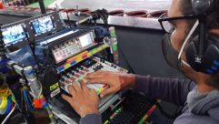 Veteran sound mixer Leandro Lima's setup.