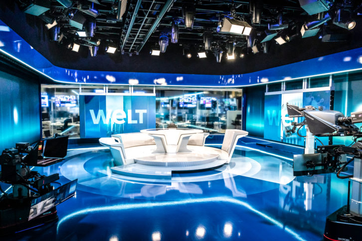 German TV news channel WELT’s new Berlin broadcast studio