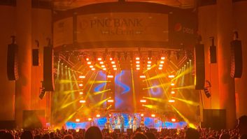 TAG provided audio for Pitbull at multiple stops on the 'I Feel Good' tour, including New Jersey's PNC Bank Arts Center.