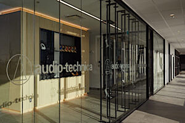 Entrance area at Audio-Technica Canada’s new headquarters in St-Hubert, Quebec.