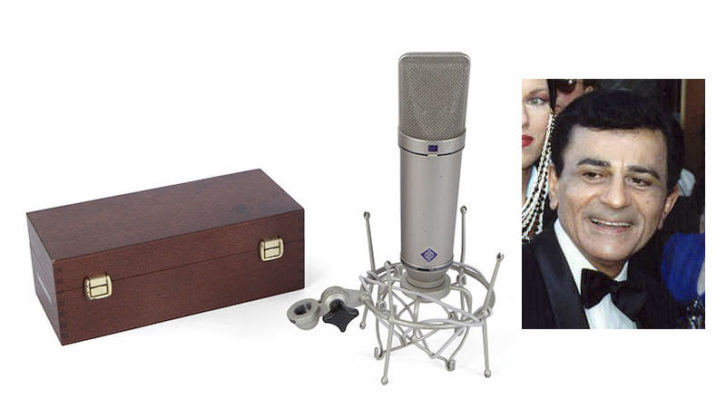 Radio legend Casey Kasem's Neumann U87 Ai mic. PHOTO: Julien's Auctions/Alan Light via CC BY 2.0