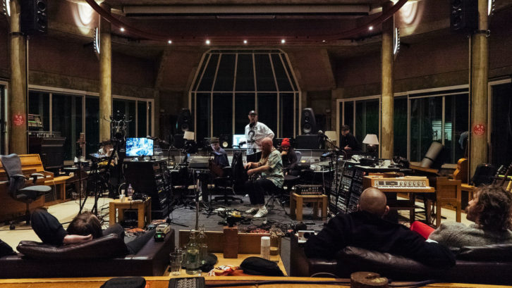 IDLES get down to business in The Big Room at Peter Gabriel’s Real World Studios in Bath, UK. PHOTO: Aris Chatman