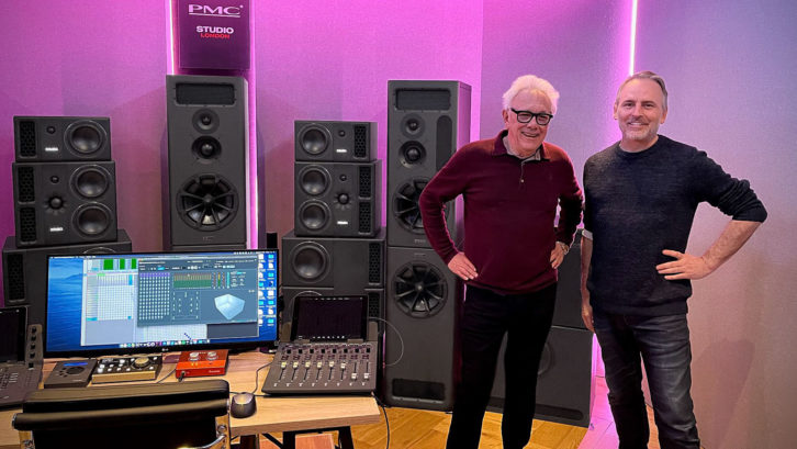 Inside PMC Studio London are (l-r): Trevor Horn and engineer Tim Weidner.