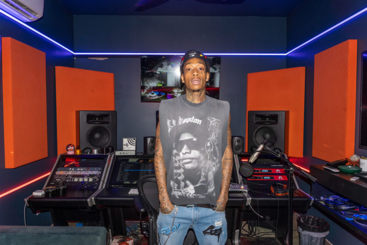 Wiz Khalifa's latest mixtape and upcoming album were both primarily recorded in his home facility. Photo: Braden Walker.