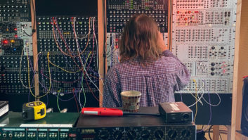 Two sides of John John Frusciante, working with modular analog synths for 'Unlimited Love.' Photo: Ryan Hewitt.