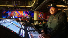 Tonderick “TW” Watkins is manning Jazmine Sullivan’s FOH mix on one of her tour’s two DiGiCo SD12 96 consoles supplied by Clair Global