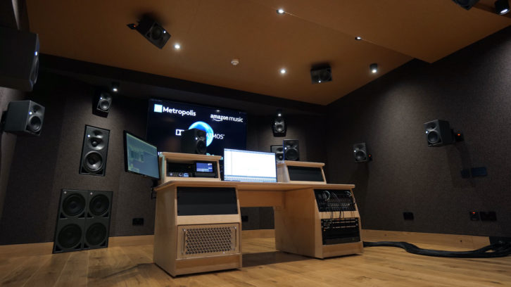 Studio Class of 2022: Spatial Mix Room at Metropolis Studios — London. PHOTO: James Cumsty