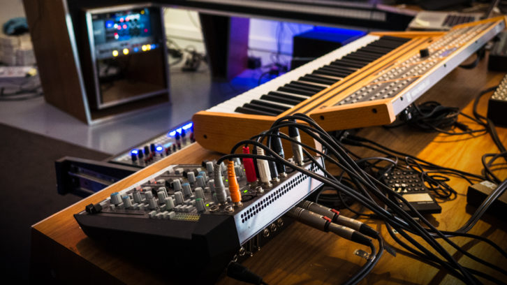 German-born artist, composer and producer Sascha Dikiciyan's studio.