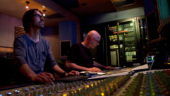 Ryan McCambridge (left) and David Bottrill (right), plugging away on the Mastodon immersive mix.