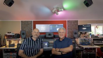 Carlos Rodgarman and Humberto Gatica in Rodgarman’s Los Angeles-area studio, RG Music.