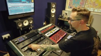 Dr. Antti Saario, head of music at Falmouth University in Cornwall, England, in his Amphion-equipped studio.