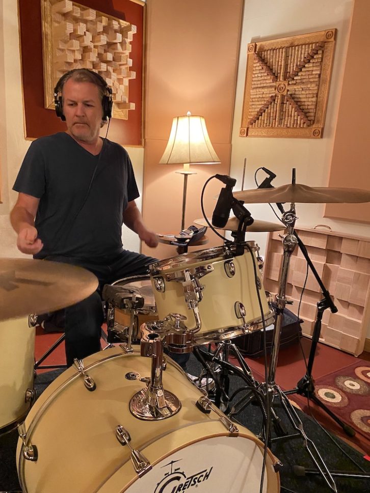 Drummer Noel White at Crystal Recording, near Charlotte, N.C. Photo: Rob Tavaglione.