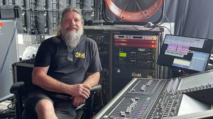 Ted Bible, longtime monitor engineer for Def Leppard. 
