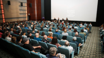 The Cary Grant Theater was packed for the opening Keynote Conversation on Sound Changes.